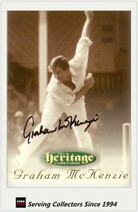 1996 Futera Cricket Heritage Collection Signature Card NO60 G. McKenzie