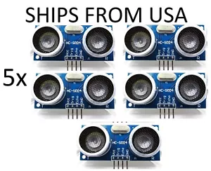 5x Ultrasonic sensor Module HC-SR04 Distance Measuring Transducer Arduino 5pcs - Picture 1 of 2