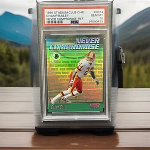 1999 Topps Stadium Club Chrome Champ Bailey Nev Compr Refractor PSA 10 RC POP 5 - Picture 1 of 3