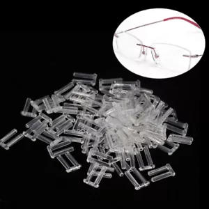 100pcs New Plastic Compression Sleeves For Rimless Glasses Accessory Tools 1 L2S - Picture 1 of 14