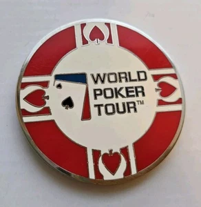 World Poker Tour Dealer Button 2 Sided Ace Of Spades Metal - Bild 1 von 8