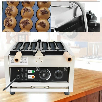 Commercial Electric 42pcs Donut Ball Waffle Maker Steel Baker Machine Nonstick - Image 1 of 4