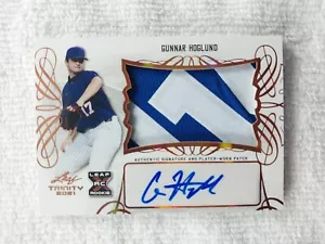 Gunnar Hoglund 2021 Leaf Trinity Rookie Patch Auto Blue Jays-Athletics PA-GH1 - Picture 1 of 2