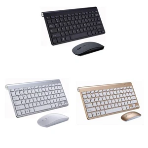 K106 Slim Ergonomic Flat Wireless Keyboard & Mouse Combo for Windows PC Mac - Picture 1 of 10