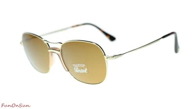Gafas de sol Persol para hombre PO2449S 107633 lentes doradas/marrones 56 mm Foto 1 de 4