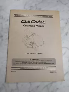 CUB CADET OWNERS OPERATORS MANUAL LAWN TRACTOR LTX1040 MODEL 2013 - Picture 1 of 1