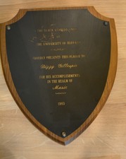 DIZZY GILLESPIE AWARDED PLAQUE JAZZ MUSIC TRUMPET 1983 BEBOP Buffalo New York