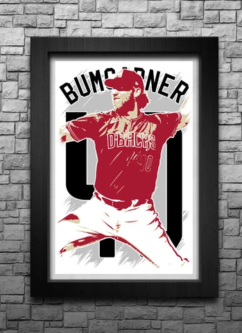 MADISON BUMGARNER art print/poster ARIZONA DIAMONDBACKS FREE S&H! JERSEY Cover