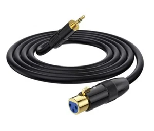 Cable de extensión de interconexión de audio para micrófono de 3,5 mm TRS macho a XLR hembra - Imagen 1 de 8