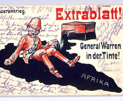 Postal caricatura BOER WAR *PROPAGANDA ANTIBRITÁNICA* Warren 1900 UCRANIA XV10 Foto 1 de 4