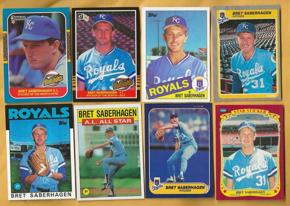 BRET SABERHAGEN 1985 TOPPS #23 + 1985 FLEER #212 + 1985 DONRUSS highlights #26 - Image 1 of 1