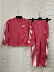 Adidas Girls Pink Tracksuit Size 7-8 Years BNWT - Picture 1 of 13