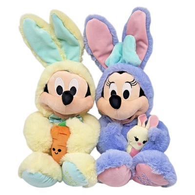 Micky und Minnie Mouse Maus Disney Store 2019 ca. 45 cm NEU Ostern Hase Outfit - Bild 1 von 4