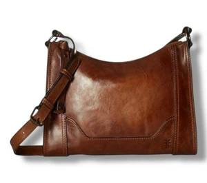 Frye Melissa Zip-Top Crossbody Bag Italian Cognac Leather Neu mit Etikett - Bild 1 von 7