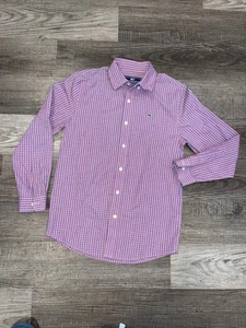 Youth Vineyard Vines Shirt Medium (12/14) Pink Blue Whale Shirt Button Down - Picture 1 of 4