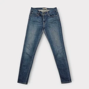 Levi's 710 Women's Super Skinny Jeans Size 28 Blue Slim Denim Stretch Low Rise - Picture 1 of 11
