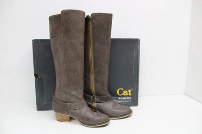Botas altas hasta la rodilla CAT Caterpillar impermeables marrón chocolate gamuza talla 9 Foto 1 de 4