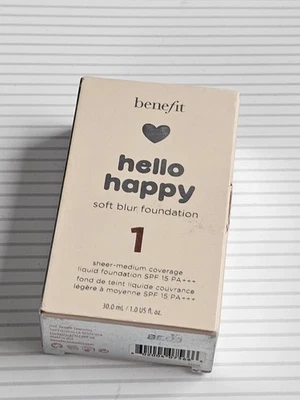 Benefit Hello Happy Foundation 30ml , No.1, box is damaged &Has marks - Image 1 of 4