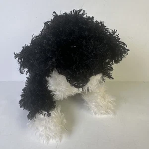 Ganz Webkinz Portugiesischer Wasserhund 9 Zoll Sitzsack Plüsch schwarz weiß kein Code HM439 - Bild 1 von 10
