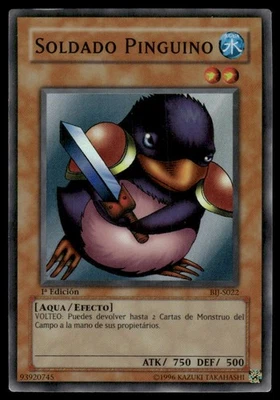 YuGiOh Soldad Pinguino Penguin Soldier BIJ-S022 Spanish 1st Ed Super Rare NM - Image 1 of 2