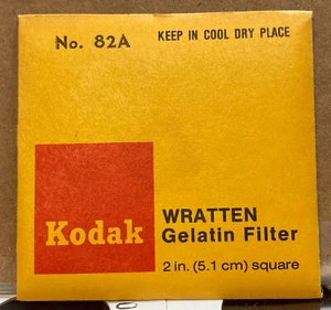 FILTRO DE GELATINA KODAK WRATTEN NO. 82A 2" o 50mm Cuadrado - Imagen 1 de 2