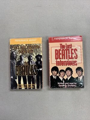 Pair Beatles Paperback Audio Cassettes Sealed Lost Interviews/Rock n Roll Conf'l - Image 1 of 4