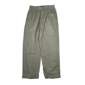 Polo Ralph Lauren VTG 90s Pleat Front Cuffed Chino Knaki Pants Mens 32x30 - Picture 1 of 7