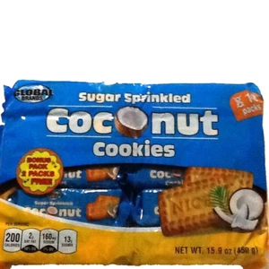 Lote de 3 galletas de coco espolvoreadas con azúcar - 15,9 OZ cada una/Exp 06/26* 20 paquetes cuentan - Imagen 1 de 4