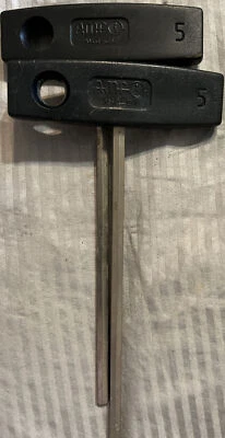 Lot Of  5: AMF 906 Q-Crv T HANDLE HEX WRENCH ALLEN KEY 10mm Germany 6" Shaft - Image 1 of 2