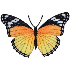Monarch Butterfly Applique Patch - 100% Embroidered Insect Badge (Iron on) - Picture 1 of 1