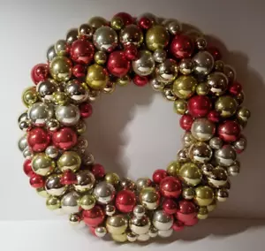 Kugelkranz 16 Zoll rot silber und gold - Bild 1 von 3