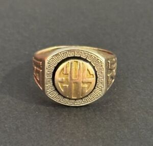 Antique 10k Gold Class Ring EHS size 2.5 4.1 Grams 1924 Year