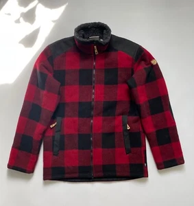Fjallraven Woodsman Wool Check Jacket Outdoor Sherpa Men's Size L - Picture 1 of 3