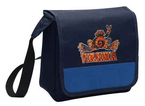 UVA Peace Frog Lunch Tote Bag Cooler Lunchbox Bags VIRGINIA MESSENGER STYLE BAG! Cover