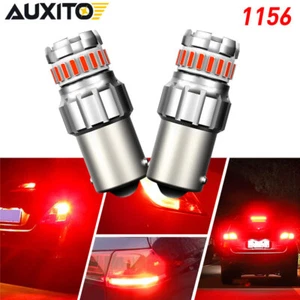 2pcs AUXITO 1156 7506 Red LED Stop Turn Signal Brake Tail Light Bulbs BA15S Lamp - Picture 1 of 12