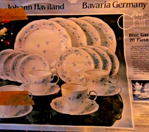 Johann Haviland Blue Garland Bavaria Germany China 20 piece Vintage New in box - Picture 1 of 3