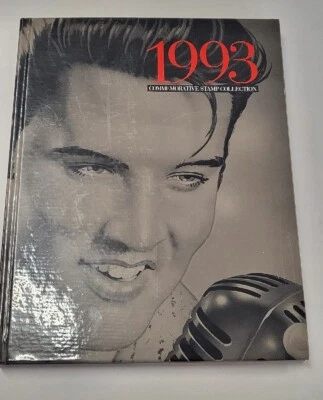 Vintage 1993 USPS Commemorative Stamp Collection Book Elvis Unopened Stamps Mint - Image 1 of 4