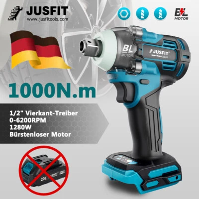 JUSFIT 1000Nm Akku Schlagschrauber Akkuschrauber Ratschen Schrauber Für Makita 18V DHL