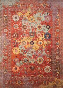 10x14 Red Modern Bidjar Afghan Hand Knotted Wool Oriental Rug