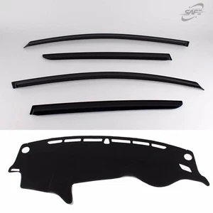 SAFE Smoke Tinted weather shields with Dash Mats for 06/2010 ~08/2015 KIA Optima - Picture 1 of 5
