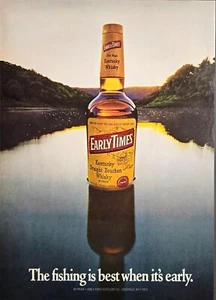 1973 VINTAGE PRINT AD - EARLY TIMES WHISKY AD - FISHING IS BEST WHEN IT'S EARLY - Picture 1 of 1
