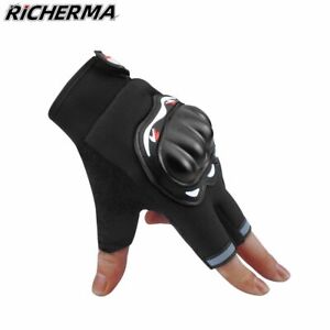 Motorcycle Gloves Half Finger Hard Knuckles Protective Summer Sport Cycling Gear
