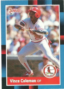 Vince Coleman St. Louis Cardinals #293 - Donruss casi nuevo-como nuevo 1988 - Imagen 1 de 2