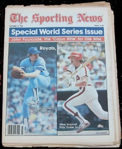 10-25-50 Sporting News Serie Mundial Edición Filis Schmidt Royals Quisenberry - Imagen 1 de 1
