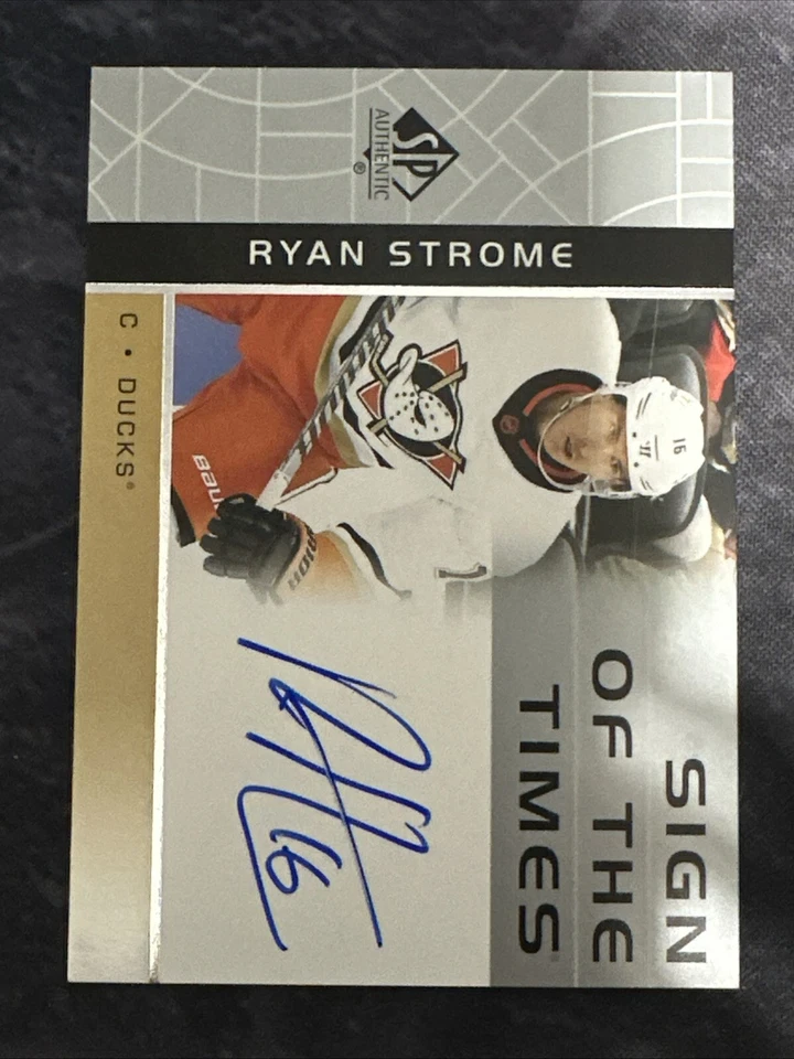 2022-23 SP Authentic '02-03 Retro Sign Of The Times RSOTT-RS Ryan Strome Anaheim - Image 1 of 2