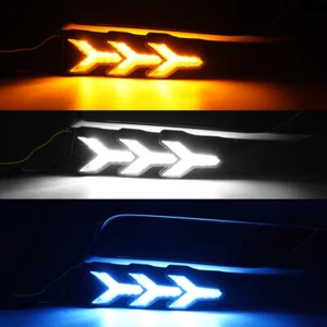 LED DRL Front Bumper Fog Light Lamp Steering 2pcs For Honda CRV CR-V 2015-2016 * - Picture 1 of 15