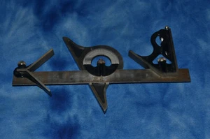 Vintage Mohawk Shelburne 4-Piece Combination Square w/ 12" Blade  3 Heads  - Picture 1 of 7