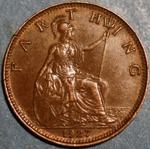 Great Britain Farthing 1927 George V KM# 825 - Picture 1 of 2