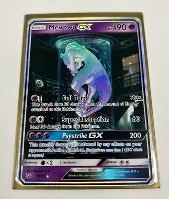 Mewtwo GX 78/73 Pokemon Shining Legends Shiny Holo Secret Rare -CLEAN - Image 1 of 4