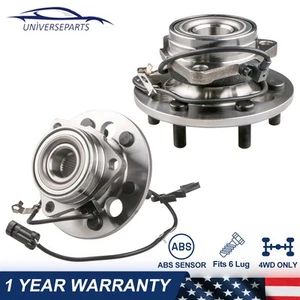 Set2 Cojinete de cubo de rueda delantera para 95-99 Chevy GMC K1500 Suburban Yukon 6 orejetas 4x4 - Imagen 1 de 10
